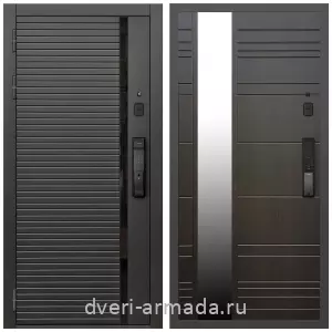 Входные двери с двумя петлями, Умная входная смарт-дверь Армада Каскад BLACK МДФ 10 мм Kaadas K9 / МДФ 16 мм ФЛЗ-Сити Венге