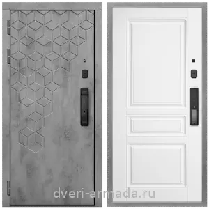 Входные двери Йошкар-Ола, Дверь входная Армада Квадро МДФ 16 мм Kaadas K9 / МДФ 16 мм ФЛ-243 Белый матовый