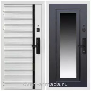 Умная входная смарт-дверь Армада Каскад WHITE МДФ 10 мм Kaadas S500 / МДФ 16 мм ФЛЗ-120 Венге
