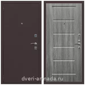 Антивандальные для квартир, Дверь входная Армада Комфорт Антик медь / МДФ 16 мм ФЛ-39 Дуб Филадельфия графит