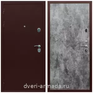 МДФ гладкая, Недорогая дверь входная Армада Люкс Антик медь / МДФ 6 мм ПЭ Цемент темный