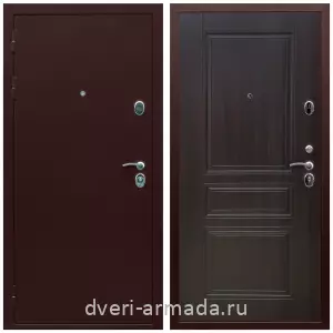 Одностворчатые входные двери, Дверь входная Армада Люкс Антик медь / МДФ 6 мм ФЛ-243 Эковенге наружная с утеплением в частный дом