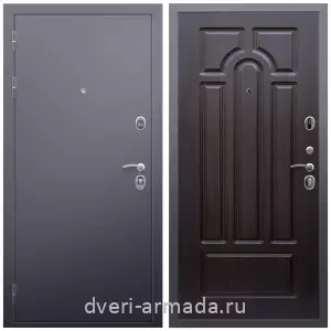 МДФ со стеклянными вставками, Дверь входная Армада Люкс Антик серебро / МДФ 16 мм ФЛ-58 Венге