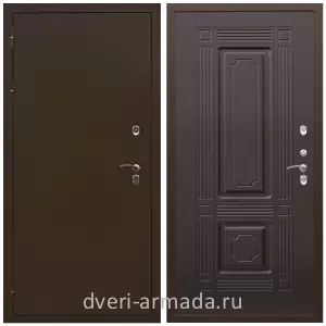 Двери в деревянный дом, Дверь входная железная в квартиру Армада Термо Молоток коричневый/ МДФ 16 мм ФЛ-2 Венге минвата от производителя в коридор простая в подъезд