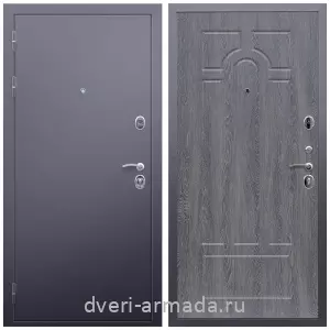 Входные двери МДФ для офиса, Дверь входная железная Армада Люкс Антик серебро / МДФ 6 мм ФЛ-58 Дуб Филадельфия графит на заказ со вставкой