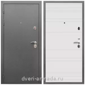2 контура, Дверь входная Армада Оптима Антик серебро / МДФ 6 мм ФЛ Дуб кантри белый горизонт