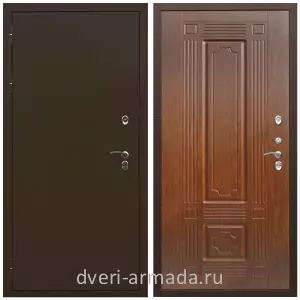 Дверь входная уличная влагостойкая в дом Армада Термо Молоток коричневый/ ФЛ-2 Мореная береза для загородного дома от производителя