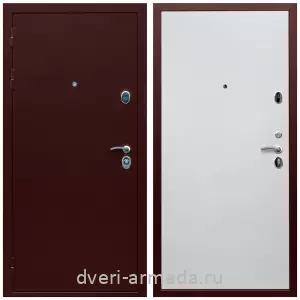 Хиты продаж, Дверь входная утепленная Армада Люкс Антик медь / МДФ 10 мм Гладкая белый матовый