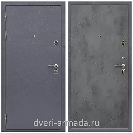 Дверь входная Армада Престиж Антик серебро / МДФ 10 мм ФЛ-291 Бетон темный
